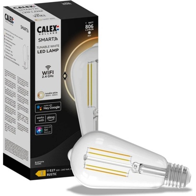 CALEX LED žiarovka E27 ST64 Edison SMART WiFi 7W 806lm TUYA Filament