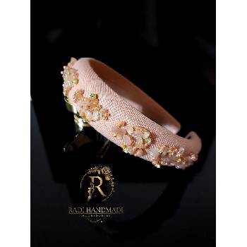 Radi handmade Стилна диадема с кварц и слънчев камък (704)