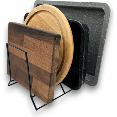 CONFORTIME Držák, stojan na pokličky, pánve, desky, plechy - 4 pozice, černý – Zboží Dáma