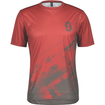 Scott s krátkym rukávom TRAIL VERTIC SS červená/šedá
