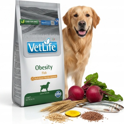 Vet Life Natural DOG Obesity Fish 12 kg
