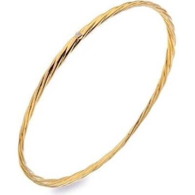 Hot Diamonds pevný pozlátený náramok s diamantom Jac Jossa Soul DL640