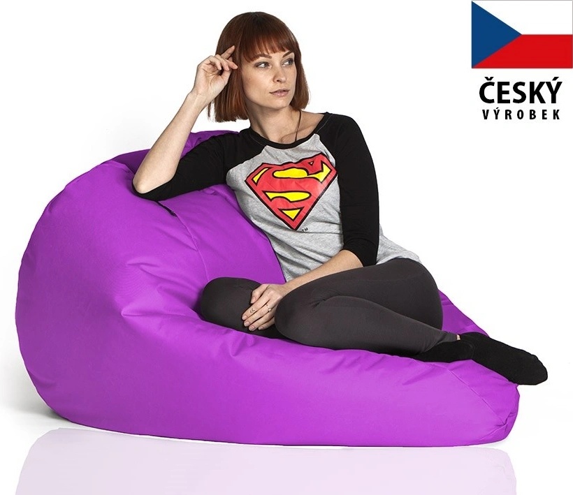 CrazyShop sedací vak Hruška Mega lila