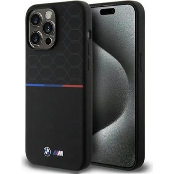 BMW Кейс BMW M Silicone Pattern MagSafe за iPhone 15 Pro Max, черен (BMW000819-0)