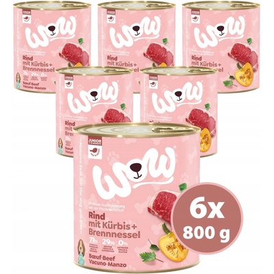 WOW Hovězí s dýní Junior 800 g