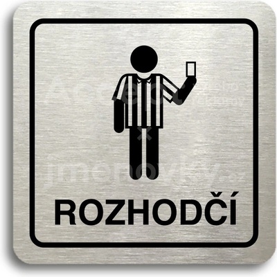 ACCEPT Piktogram rozhodčí IV - stříbrná tabulka - černý tisk