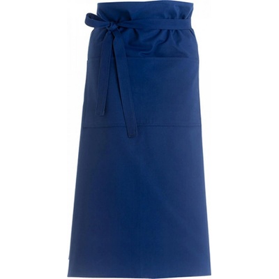 Bargear Dlouhá barmanská keprová zástěra s dvojitou přední kapsou modrá královská K514