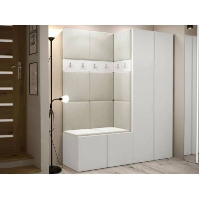 ORION III s botníkem a čalouněnými panely Bílá šedý 02 Mirjan ORION III Artisan bílý Manila 02