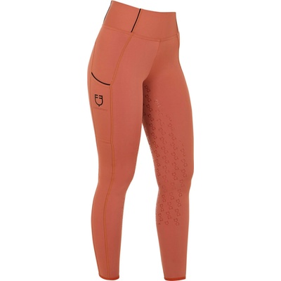 Equestro Legíny jazdecké Summer s gripom dámske redwood