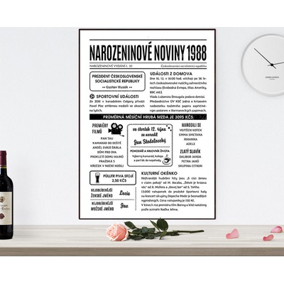 Narozeninové noviny 1988 - jednostranné