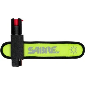 Sabre Red Obranný pepřový gel pro běžce, reflexní LED návlek žlutý 20 ml