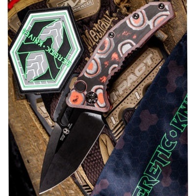 Heretic Knives Medusa Automatic Knife Orange Camo H011-6A-ORFC