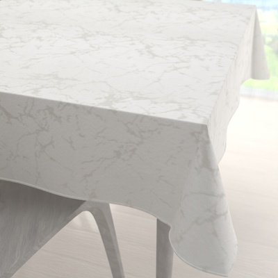 Biante čtvercový ubrus Parma PM-116 Stříbrný mramor na krémovém 130x130 cm