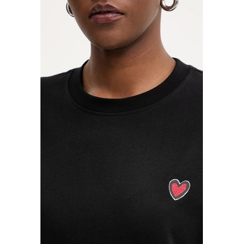 Karl Lagerfeld Памучна тениска Karl Lagerfeld IKON дамска в черно B1W17090 (B1W17090)