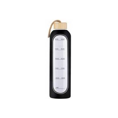 Glass bottle KiCA Hydro Glass 1000 ml - black