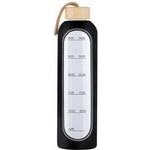 KiCA Glass bottle KiCA Hydro Glass 1000 ml - black