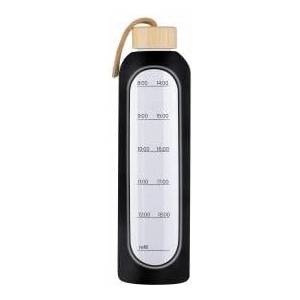 KiCA Glass bottle KiCA Hydro Glass 1000 ml - black