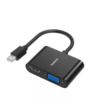Видео адаптер 2 в 1, Mini Displayport - VGA & HDMI, Ultra-HD 4K (HAMA-300086)