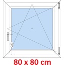 Soft Plastové okno 80x80 cm, otváravé a sklopné