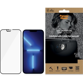 Image 1 of Panzer Стъклен протектор PanzerGlass за Apple Iphone 13 Pro Max 6.7, CaseFriendly, CamSlaider, AB, Swarovski Edition