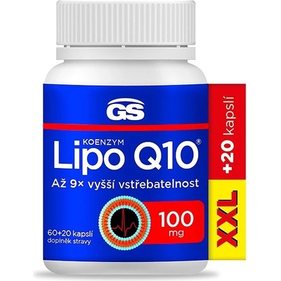 GS Koenzym Lipo Q10 100 mg 80 kapslí