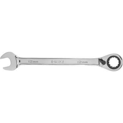 Neo Tools plochý očkový klíč s ráčnou 12 mm 09-324