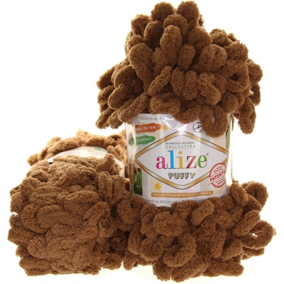 Alize Puffy 466 hnědá