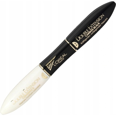 L'Oréal Paris Double Extension dvoufázová řasenka pro prodloužení a výživu řas Carbon Black 12 ml