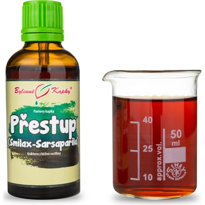 Bylinné kapky Sarsaparilla Smilax prestup bylinné kvapky tinktúra 50 ml