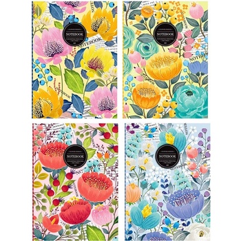 Тетрадка Bourgeois A5 80л. Ред Гъвк Мет К. Цветя (A5 80)