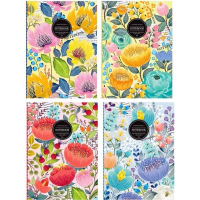 Тетрадка Bourgeois A5 80л. Ред Гъвк Мет К. Цветя (A5 80)