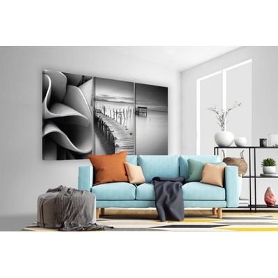 Divio Třídílný obraz na plátně jezero, vzor 41125 Velikost: 90x180 cm