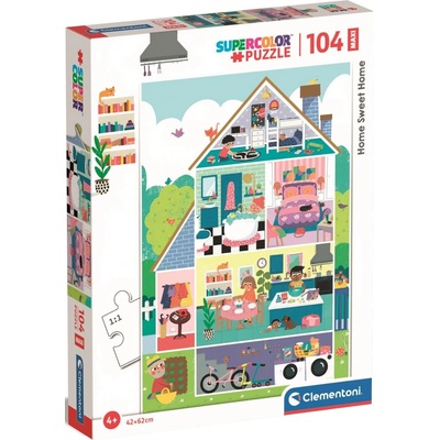 Clementoni Детски пъзел Clementoni от 104 части - Дом, сладък дом (23775)