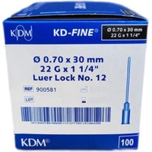 KD Medical Injekční jehla KD-Fine 22 G 0,7 x 30 černá 100 ks