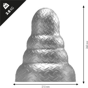 STRETCH'R Tripole Butt Plug XL Gun Metal