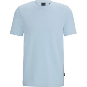 Boss Тениска Boss Men's Tiburt Bubble Structure Cotton Short Sleeve T-Shirt - Light Blue 450