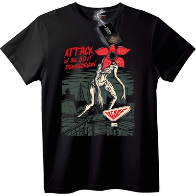 NOONEBRAND Тениска Демогоргон атака 50фт - 7XL, White