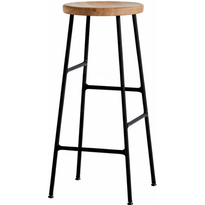 Hay Cornet High powder coated steel soft black + solid oak oiled
