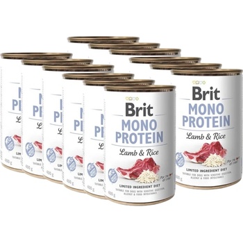 Brit mono protein агнешко месо и кафяв ориз 12x400г
