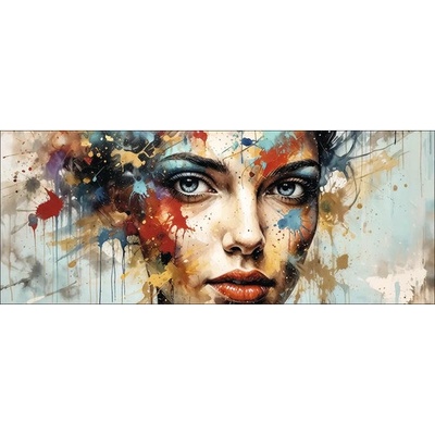 Skleněný obraz Colorful Woman Portrait IV 50x125cm