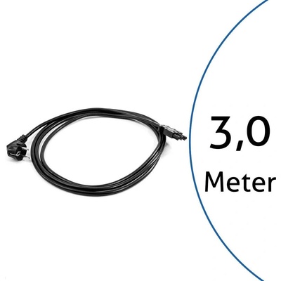 BACHMANN Kabel síťový, CEE 7/7(M) - GST18(F), 3m, černý (375.003) - 19.07.1258