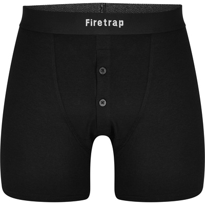 Firetrap Боксерки Firetrap 2 Pack Boxers - Black/Black
