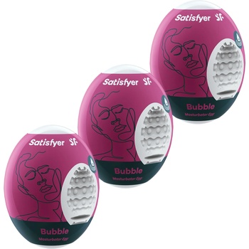 Image 1 of Satisfyer Masturbator Egg Set Bubble 3 pack