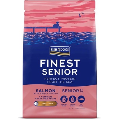 Fish4Dogs FINEST Senior Salmon малки 1, 5 кг