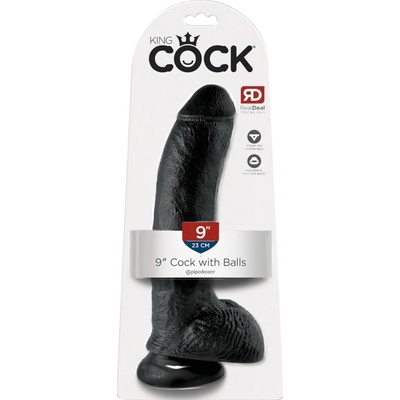 King Cock 9 Chubby dildo s prísavkou 23 cm čierna farba