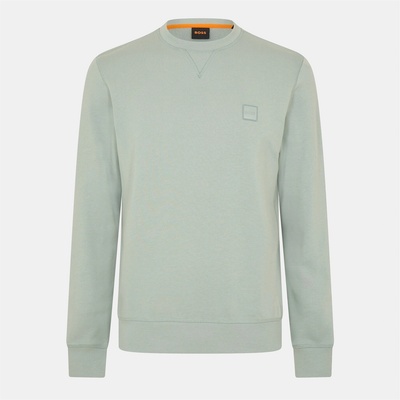 HUGO BOSS Риза с дълъг ръкав Boss Mens BOSS ORANGE Long Sleeve Premium Cotton Sweatshirt (Westart Crew Neck) - Open Green 351