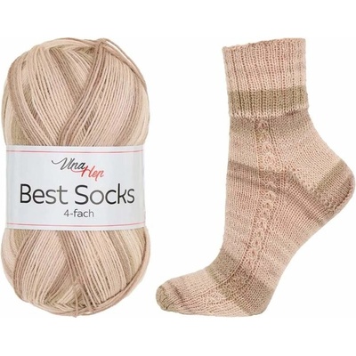 Vlna-Hep Best Socks 4-fach 7412 smetanová-béžová