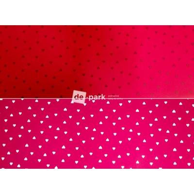 de-park Zimní softshell reflexní 10/3 - Srdíčka - sytě růžová