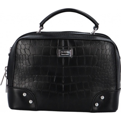 stylová crossbody kabelka Croco Sia černá