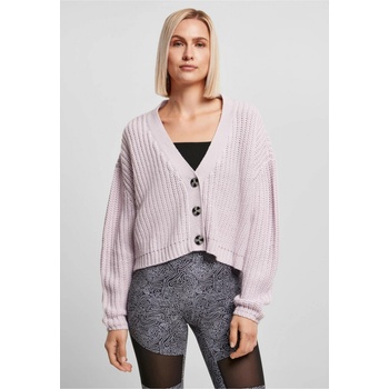 Urban Classics Dámsky krátky sveter Ladies Oversized Cardigan softlilac